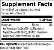 TriMag Supreme (150g) Supplement Facts