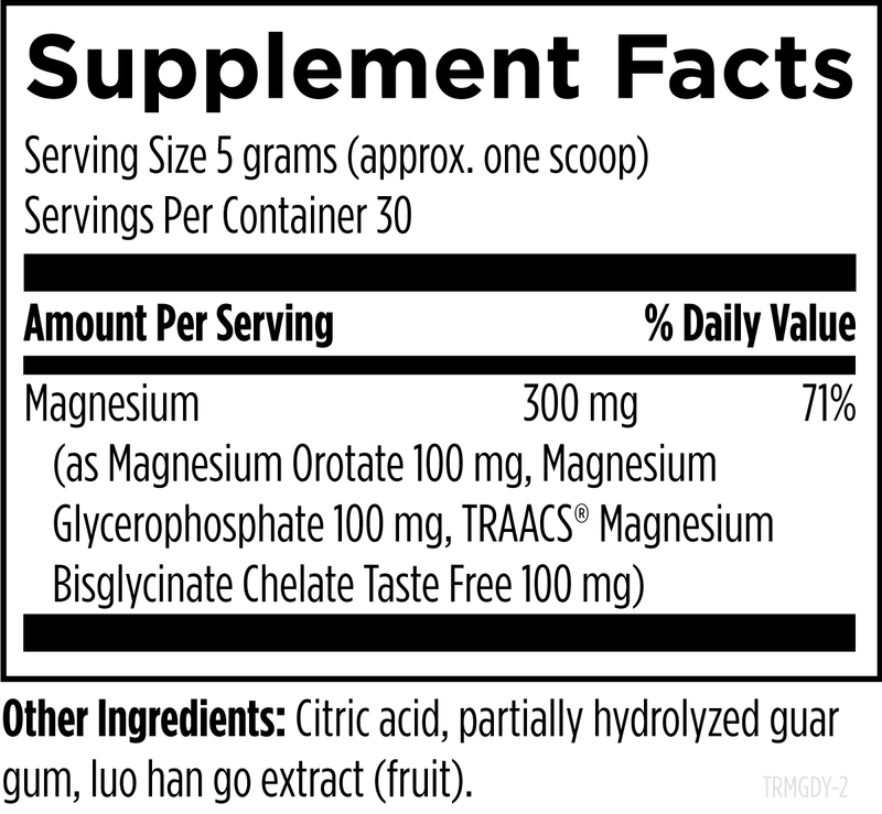 TriMag Supreme (150g) Supplement Facts