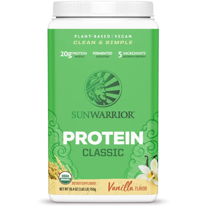Classic Protein (750 Grams)-Vitamins & Supplements-Sunwarrior-Vanilla-Pine Street Clinic
