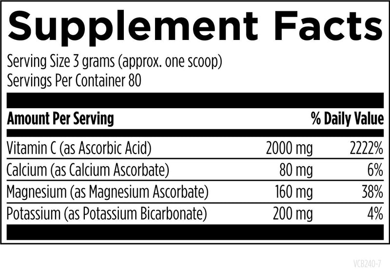 Vitamin C (240g) Supplement Facts