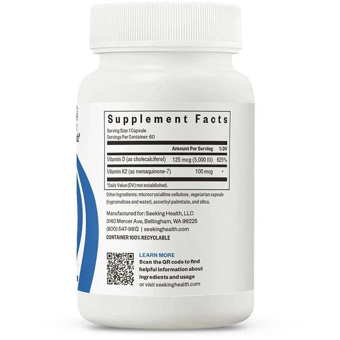 Vitamin D3 + K2 (60 Capsules)