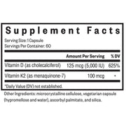 Vitamin D3 + K2 (60 Capsules)