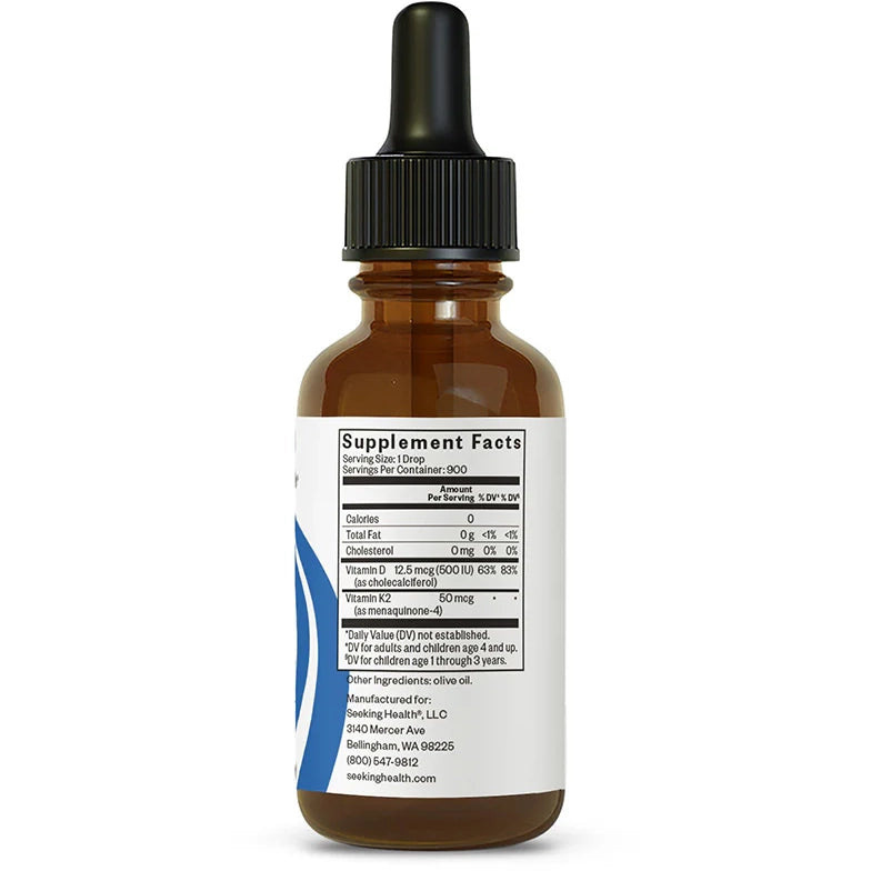 Vitamin D3 + K2 Drops (1 Ounce Liquid)
