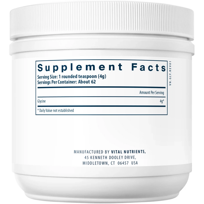 Glycine Powder (250 Grams / 8.82 Ounces Powder)-Vitamins & Supplements-Vital Nutrients-Pine Street Clinic