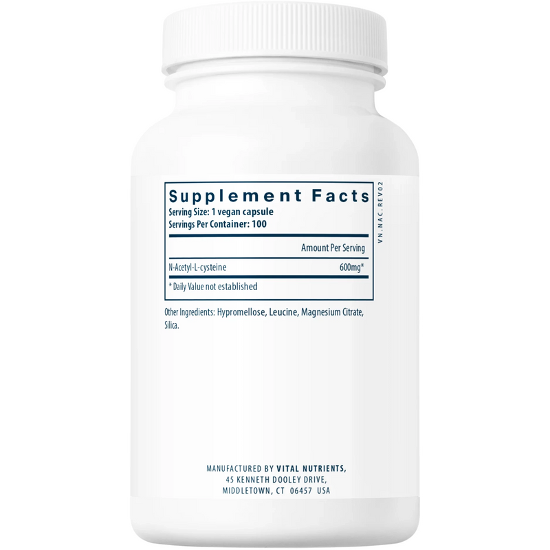 NAC (N-Acetyl-l-Cysteine) (600 mg) (100 Capsules)