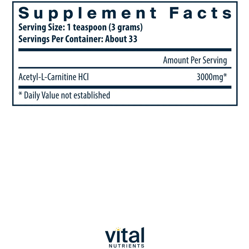 Acetyl L-Carnitine Powder (100 Grams Powder)