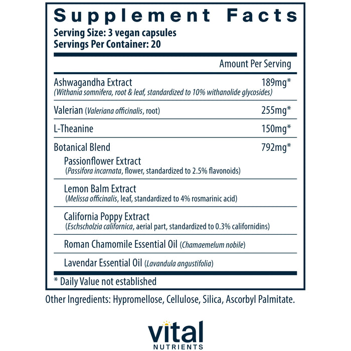 Vital Nutrients - Tension Ease (60 Capsules) - 