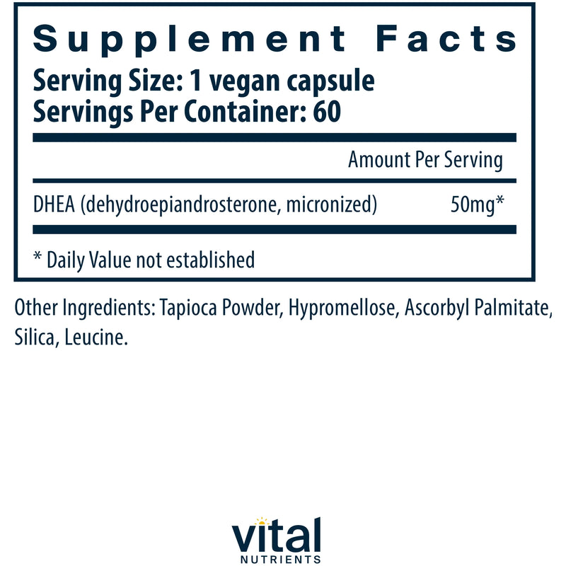 DHEA (Micronized) (50 mg) (60 Capsules)
