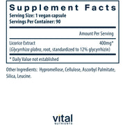 Licorice Root Extract 400mg (90 Capsules)