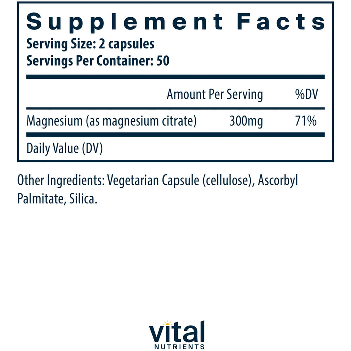 Magnesium (Citrate) 150 mg (100 Capsules)