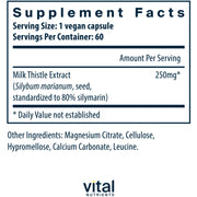 Milk Thistle Extract 250mg (60 Capsules)