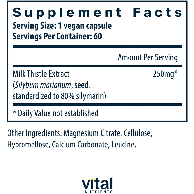 Milk Thistle Extract 250mg (60 Capsules)