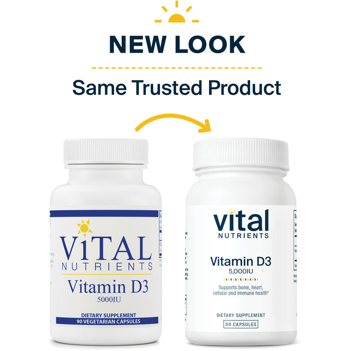 Vitamin D3 5000 IU-Vitamins & Supplements-Vital Nutrients-90 Capsules-Pine Street Clinic