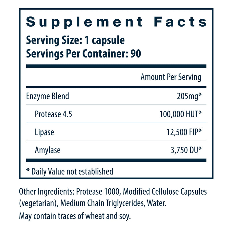 Vegan Pancreatic Enzymes (90 Capsules)
