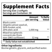 Black Cumin Seed Oil 500 mg (60 Softgels)