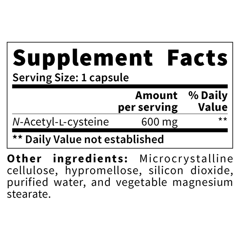 N.A.C. N-Acetylcysteine 600 mg (90 Capsules)