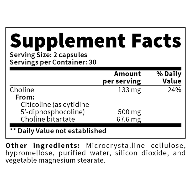 Citicoline 250 mg (60 Capsules)