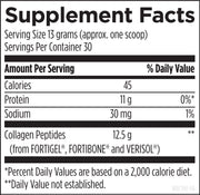 Whole Body Collagen (390g) Supplement Facts