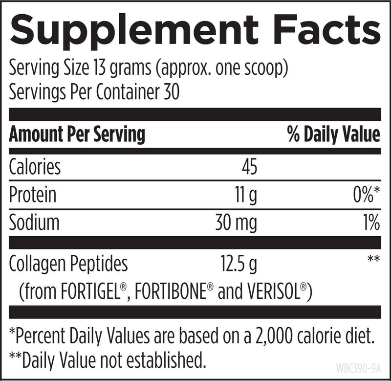 Whole Body Collagen (390g) Supplement Facts