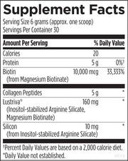 whole-beauty-collagen (180g) Supplement Facts