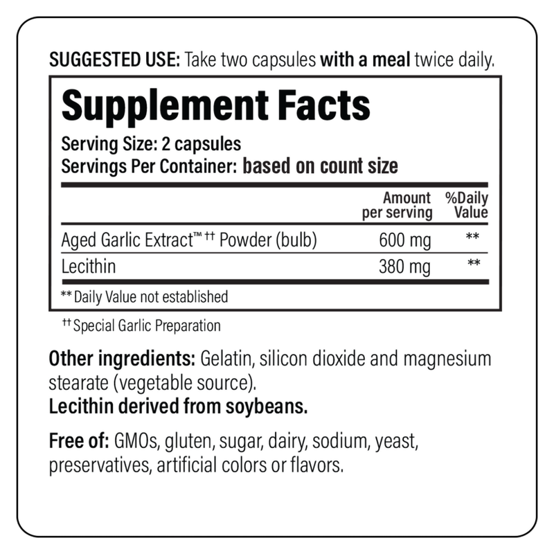 Aged Garlic Extract Formula 104 - Cholesterol (200 Capsules)