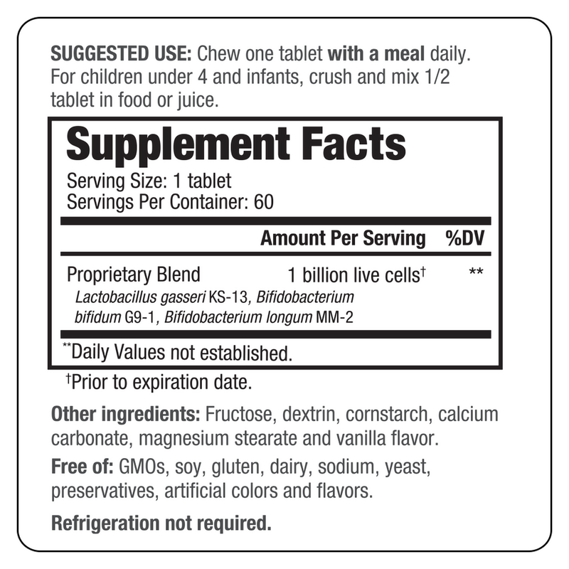 KyoDophilus/Kids Vanilla (60 Chewables)