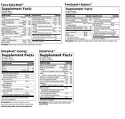 Women's Twice Daily Essential Packets (60 Packets) Supplement Facts