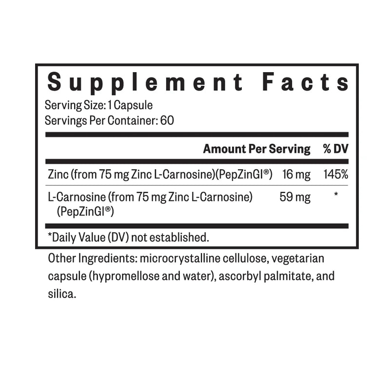 Zinc Carnosine (60 Capsules)