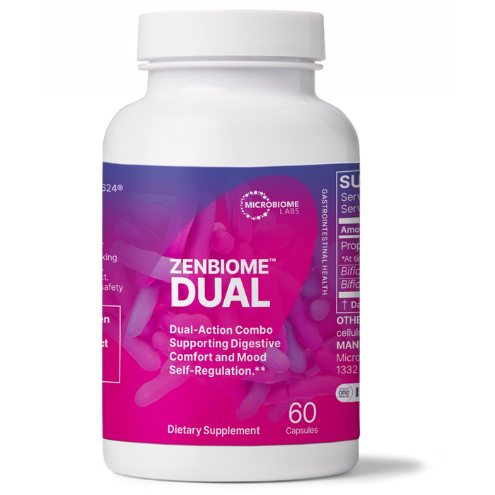 Zenbiome Dual (60 Capsules)-Vitamins & Supplements-Microbiome Labs-Pine Street Clinic