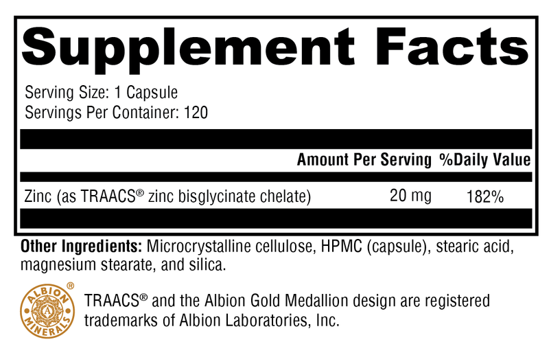 Zinc Glycinate (120 Capsules)
