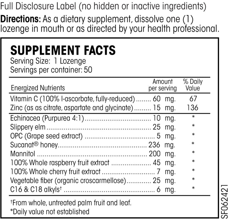 Zinc & Throat Guard Lozenges (50 Lozenges)