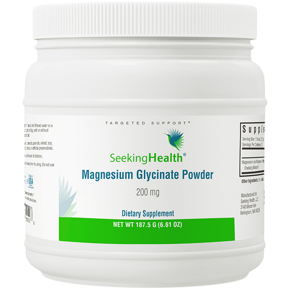 Seeking Health Magnesium Glycinate Powder 6.61 Ounces Powder — Pine Street Clinic
