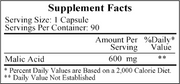 Malic Acid (600 mg) (90 Capsules)