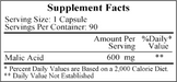 Malic Acid (600 mg) (90 Capsules)-Vitamins & Supplements-Ecological Formulas-Pine Street Clinic