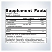 Arginine Plus (120 Tablets) — Supplement Facts