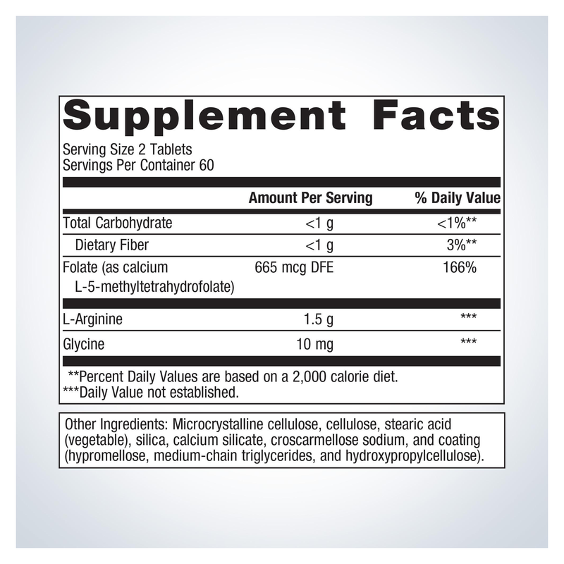 Arginine Plus (120 Tablets) — Supplement Facts