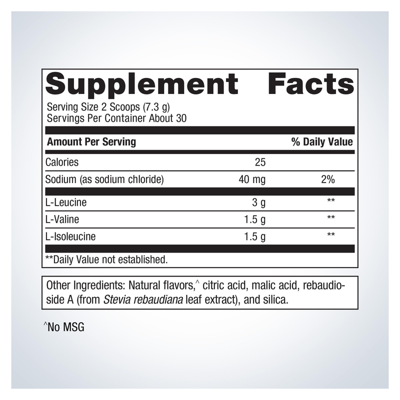 BCAAs (Orange Mango) (219 g) — Supplement Facts