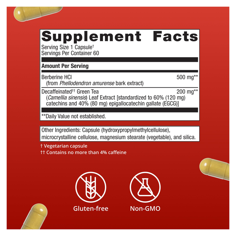 Berberine GT (60 Capsules) — Supplement Facts