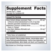 Black Cohosh Plus (60 Tablets) — Supplement Facts
