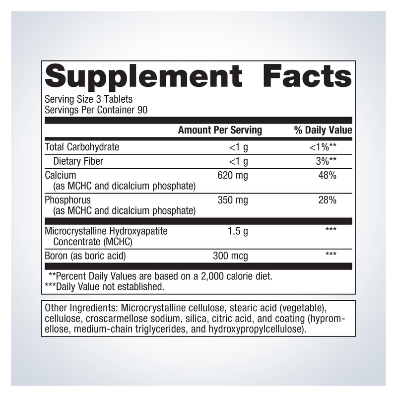 Bone Builder with Boron (270 Tablets) — Supplement Facts