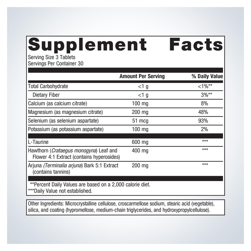Cardiogenics Intensive Care (90 Tablets) — Supplement Facts