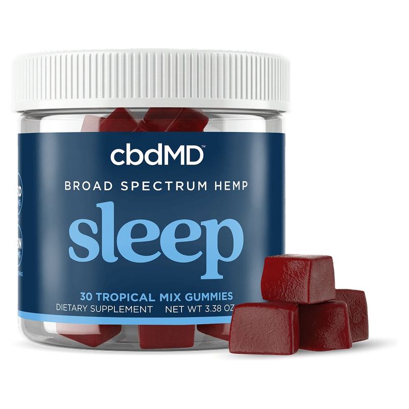 Broad Spectrum Sleep Gummies with Melatonin (Tropical Mix) (30 ct)