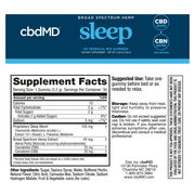 Broad Spectrum Sleep Gummies with Melatonin (Tropical Mix) (30 ct) - Supplement Facts