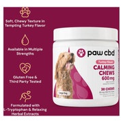 Canine Calming Soft Chews (Turkey) (30 ct) - Label