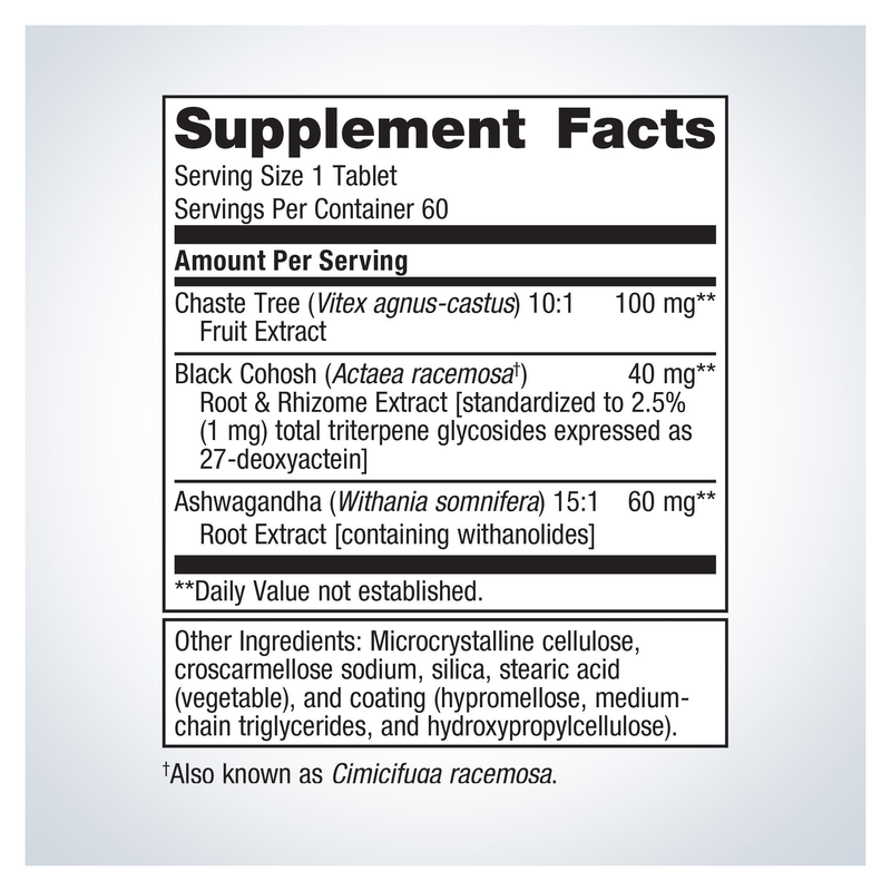 Chasteberry Plus (60 Tablets) — Supplement Facts