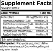 Complete Commensal Probiotic (30 Capsules) Supplement Facts