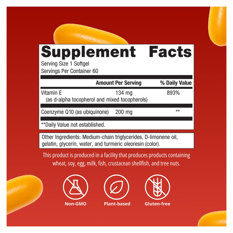 CoQ10 ST-200 (60 Softgels) — Supplement Facts