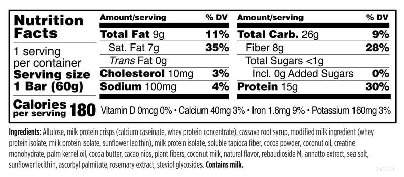 Creatine Whey Boost Chocolatey Crisp (Previously FX Yes Whey!!!) (12 Bars) Supplement Facts