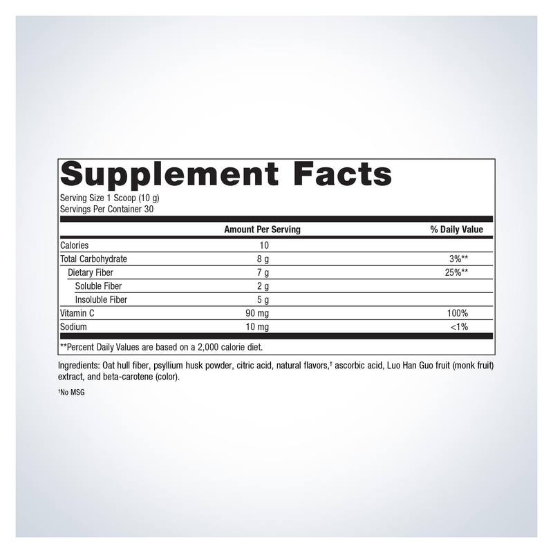 Daily Fiber Boost (Natural Orange) (300 g) — Supplement Facts