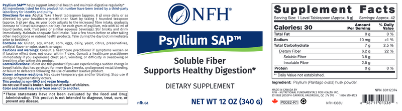 Psyllium SAP (340 Grams Powder)